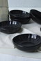Hermia Set de 6 Cuencos para Aperitivos de Gres Cerámico Negro, 190 cc